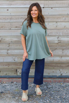 Steffani Cotton Top Khaki