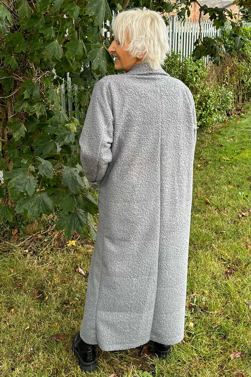 Lexie Boucle Coat Grey - Image 4