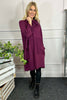 Rizo Snood Cotton Dress Burgundy