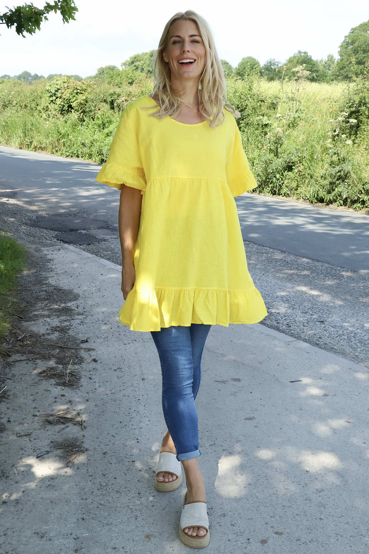 Pamber Linen Tunic Yellow