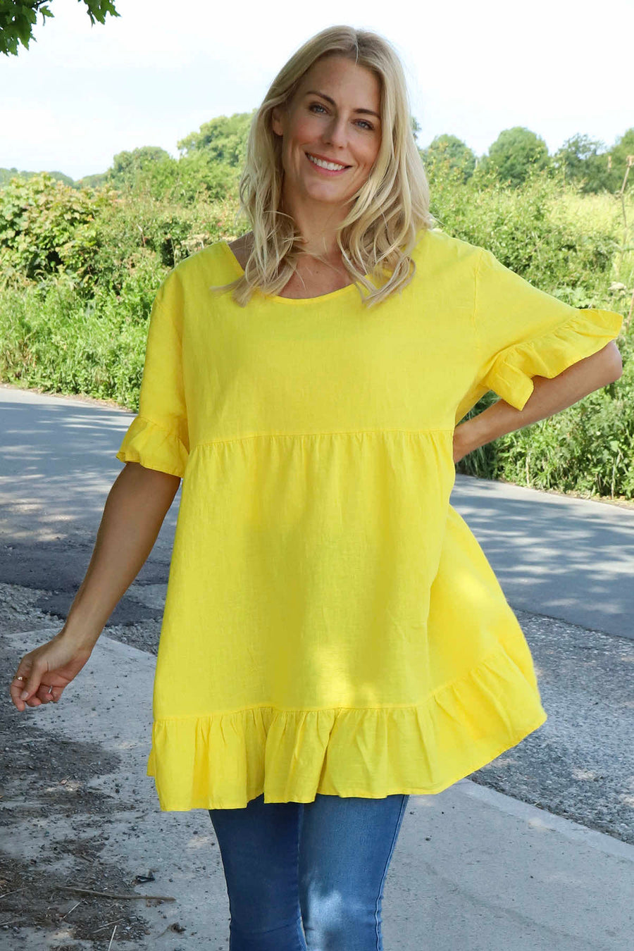 Pamber Linen Tunic Yellow