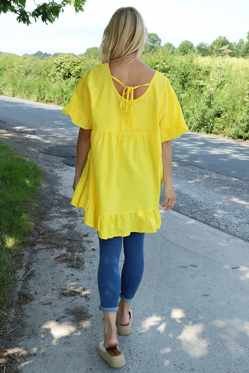 Pamber Linen Tunic Yellow - Image 4