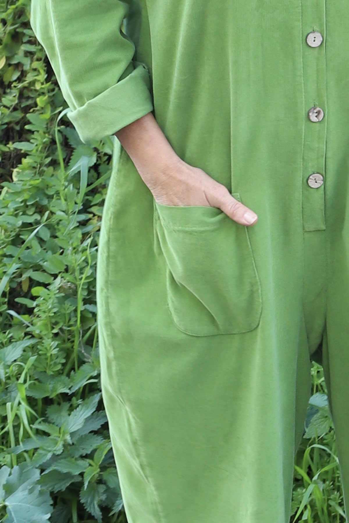 Paulton Needlecord Boilersuit Green