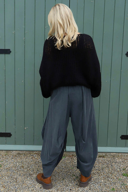 Babette Needlecord Trousers Charcoal - Image 4