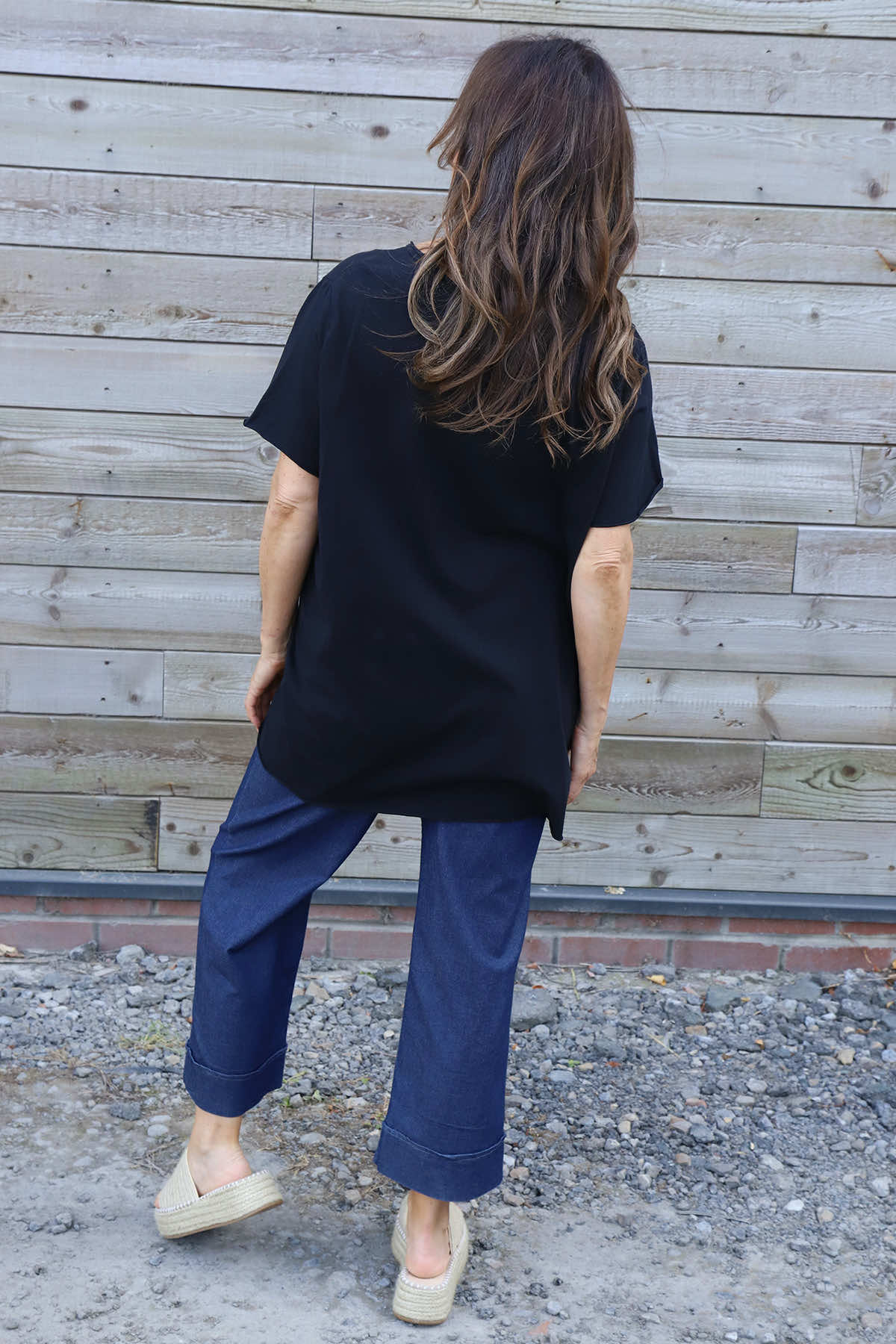 Steffani Cotton Top Black