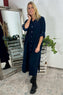 Sadie Needlecord Cotton Shirt Dress Navy