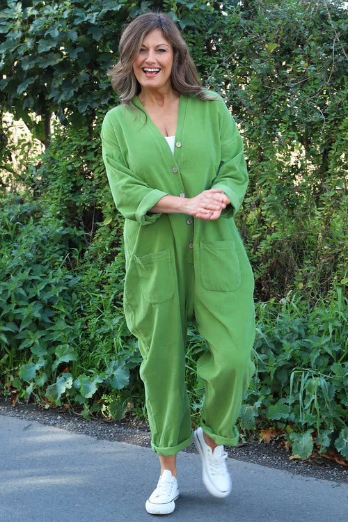 Paulton Needlecord Boilersuit Green - Image 1