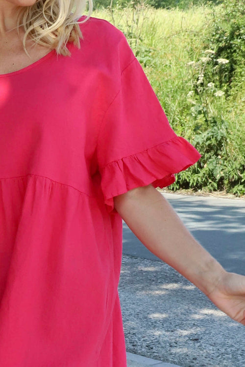 Pamber Linen Tunic Hot Pink - Image 4