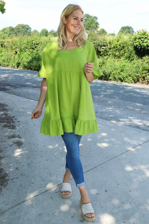 Pamber Linen Tunic Green - Image 4