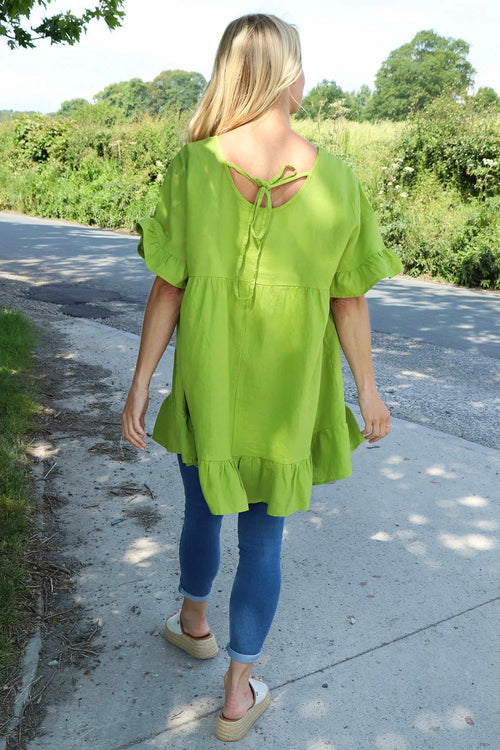 Pamber Linen Tunic Green - Image 3