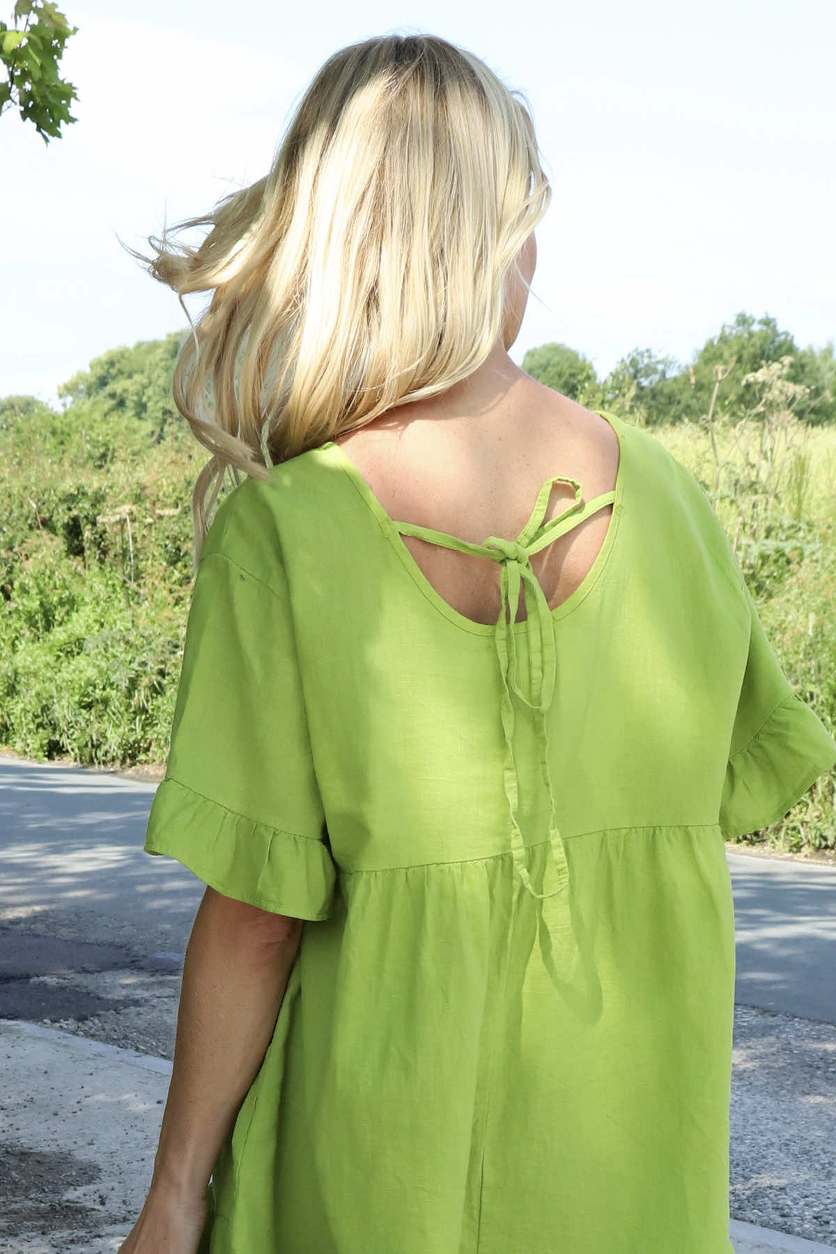 Pamber Linen Tunic Green