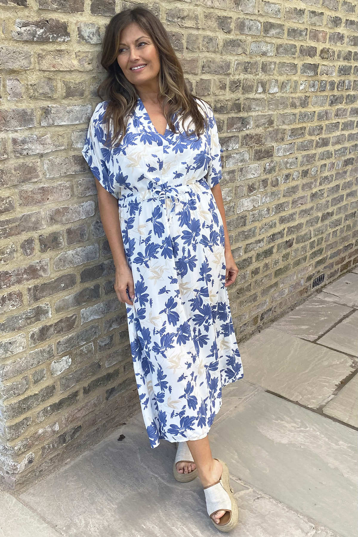 Vivien Floral Print Dress Blue