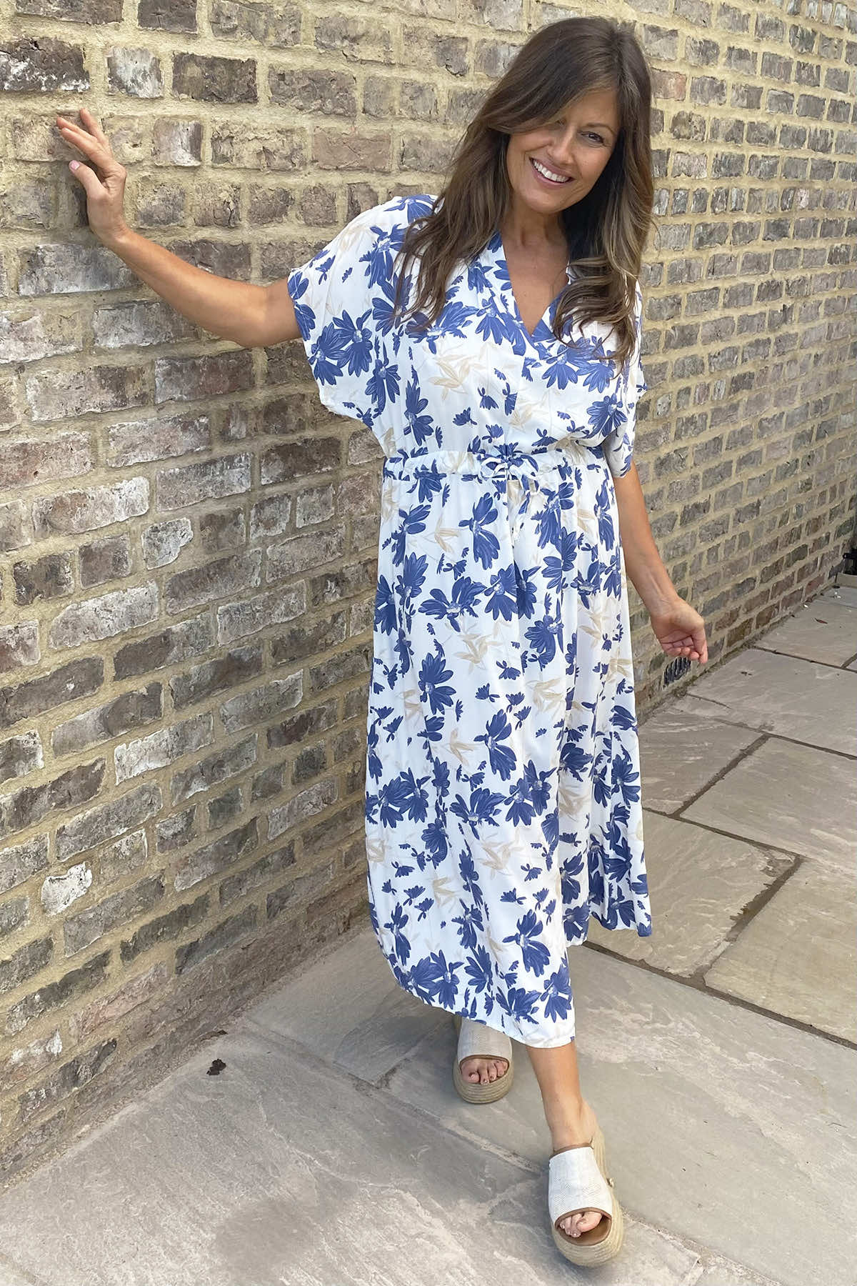 Vivien Floral Print Dress Blue