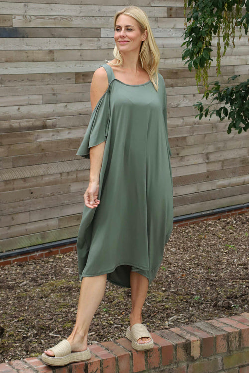 Dionne Dress Khaki - Image 3