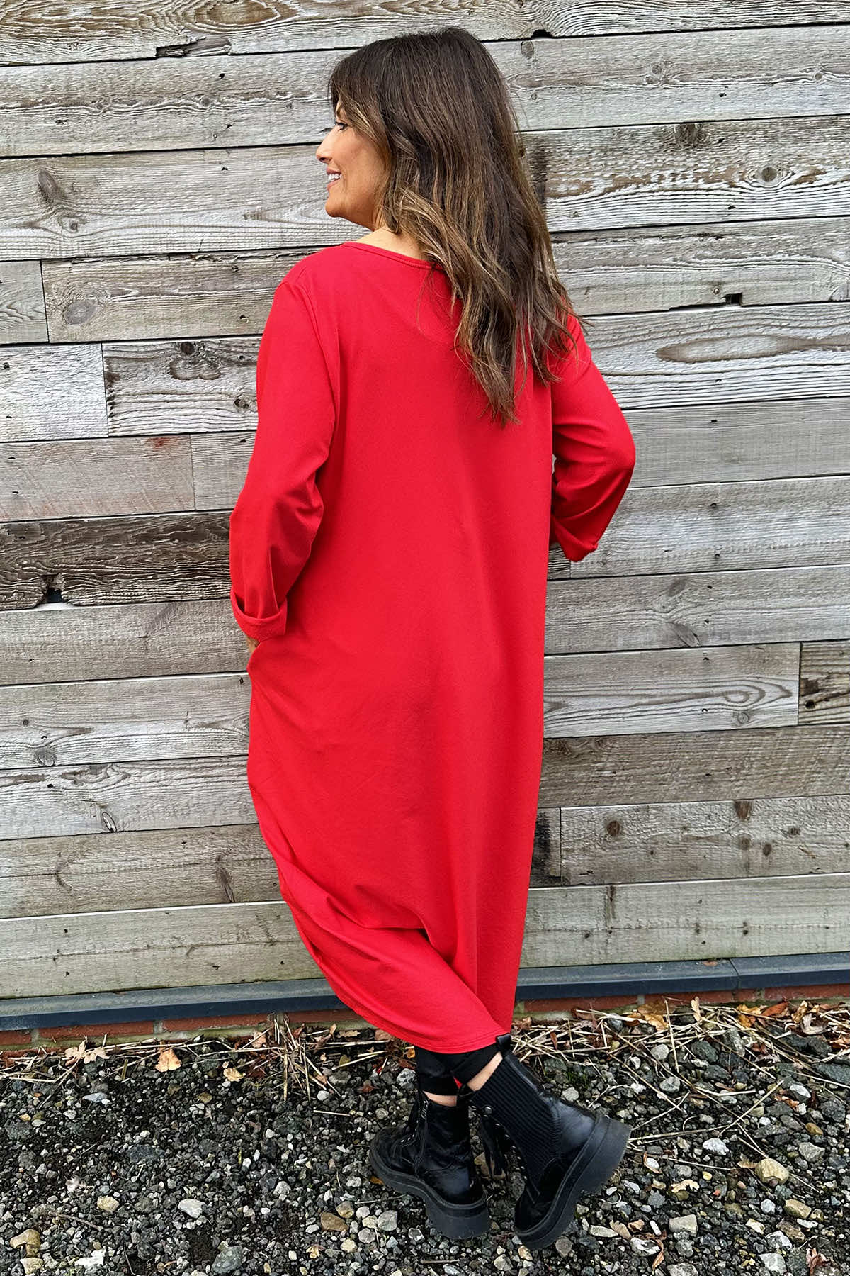 Alina Cotton Dress Red