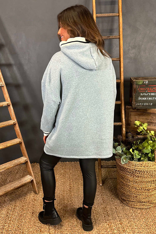 Giovanna Hooded Top Grey - Image 4