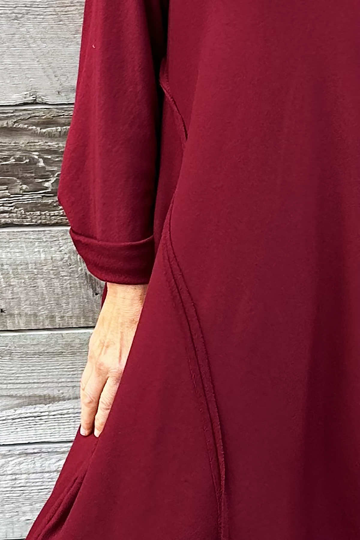 Alina Cotton Dress Wine