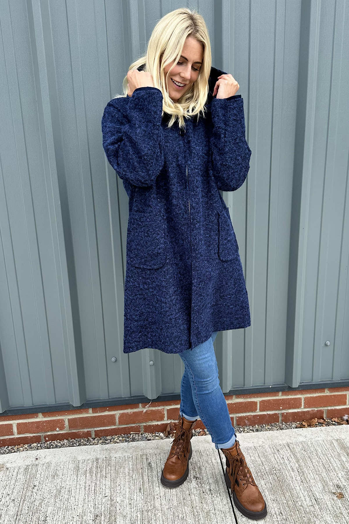 Clara Coat Navy