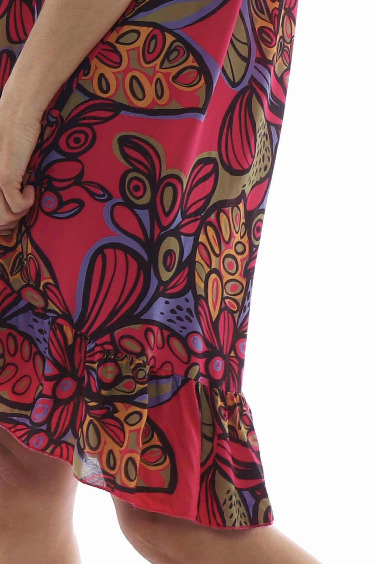 Chesca Print Tunic Hot Pink