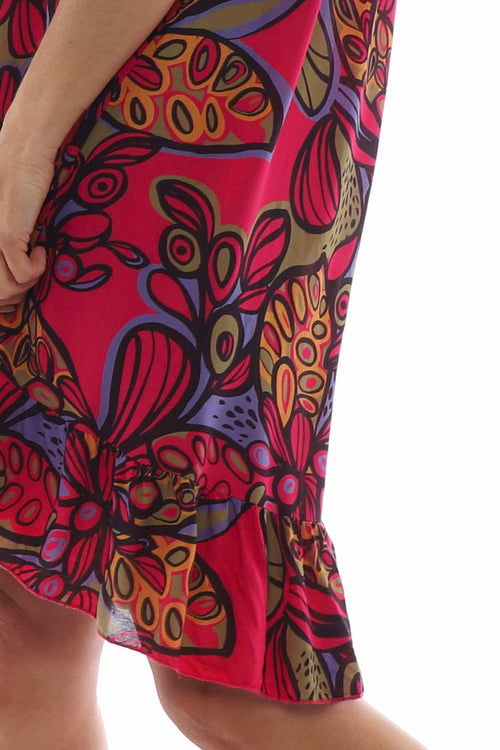 Chesca Print Tunic Hot Pink - Image 4