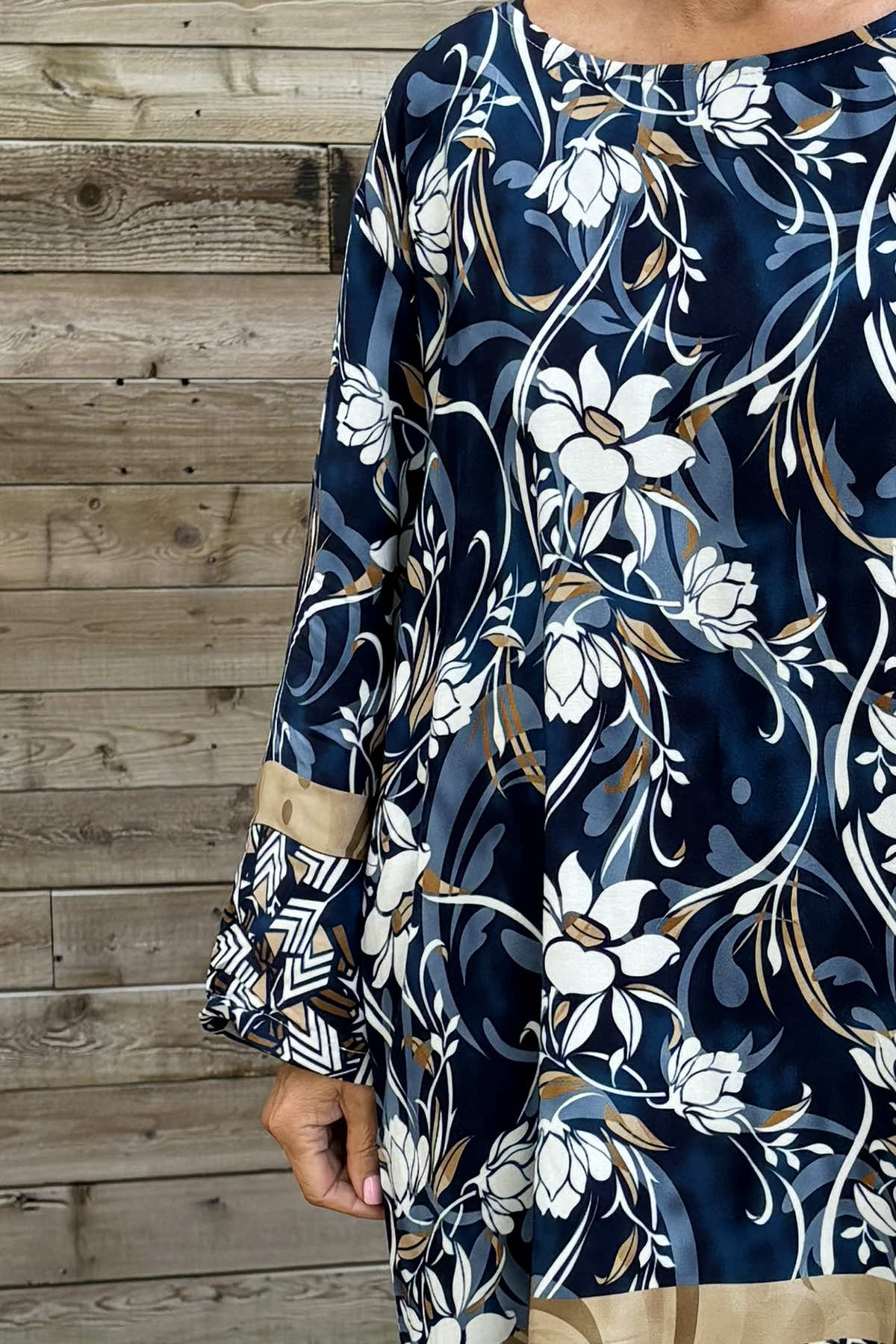 Maisy Floral Tunic Navy