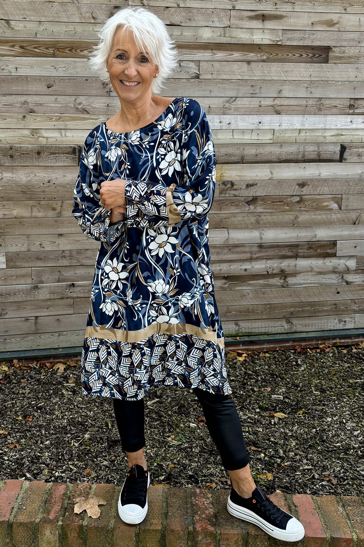 Maisy Floral Tunic Navy