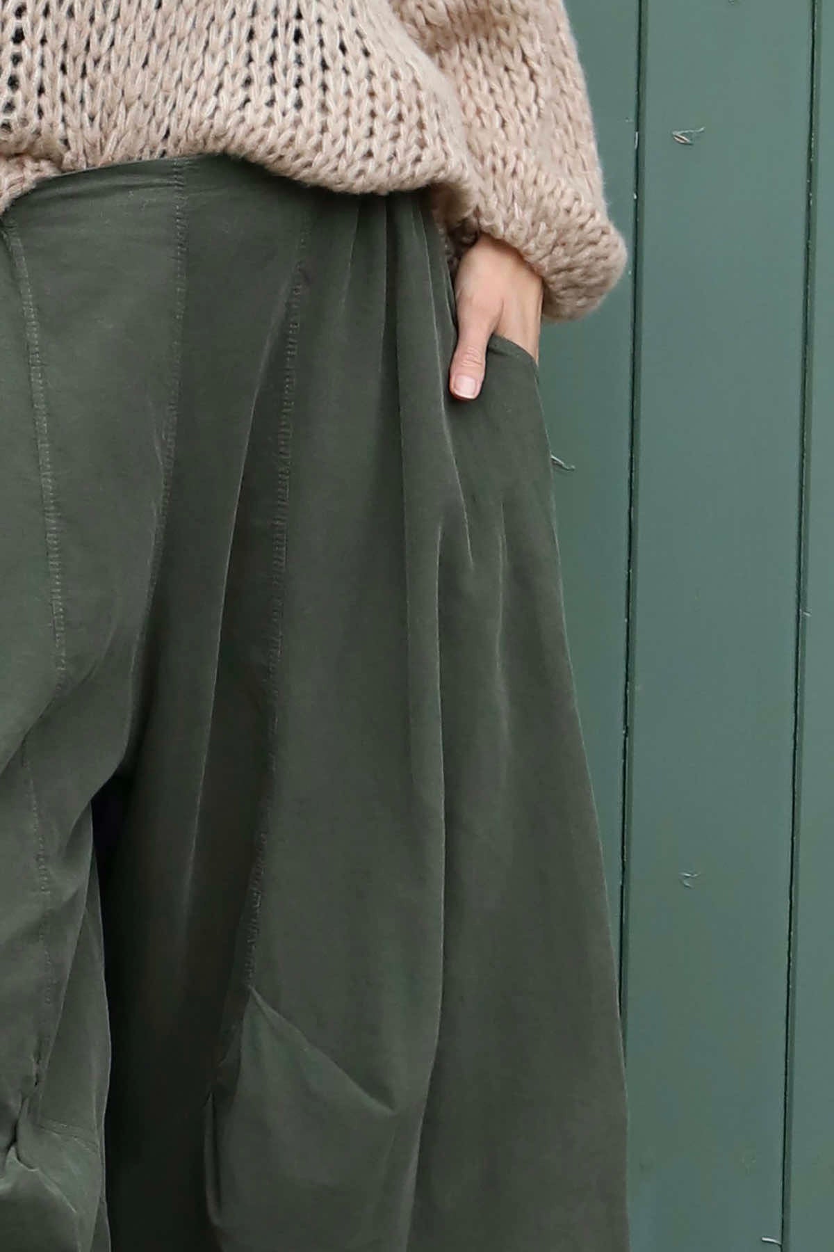 Babette Needlecord Trousers Khaki