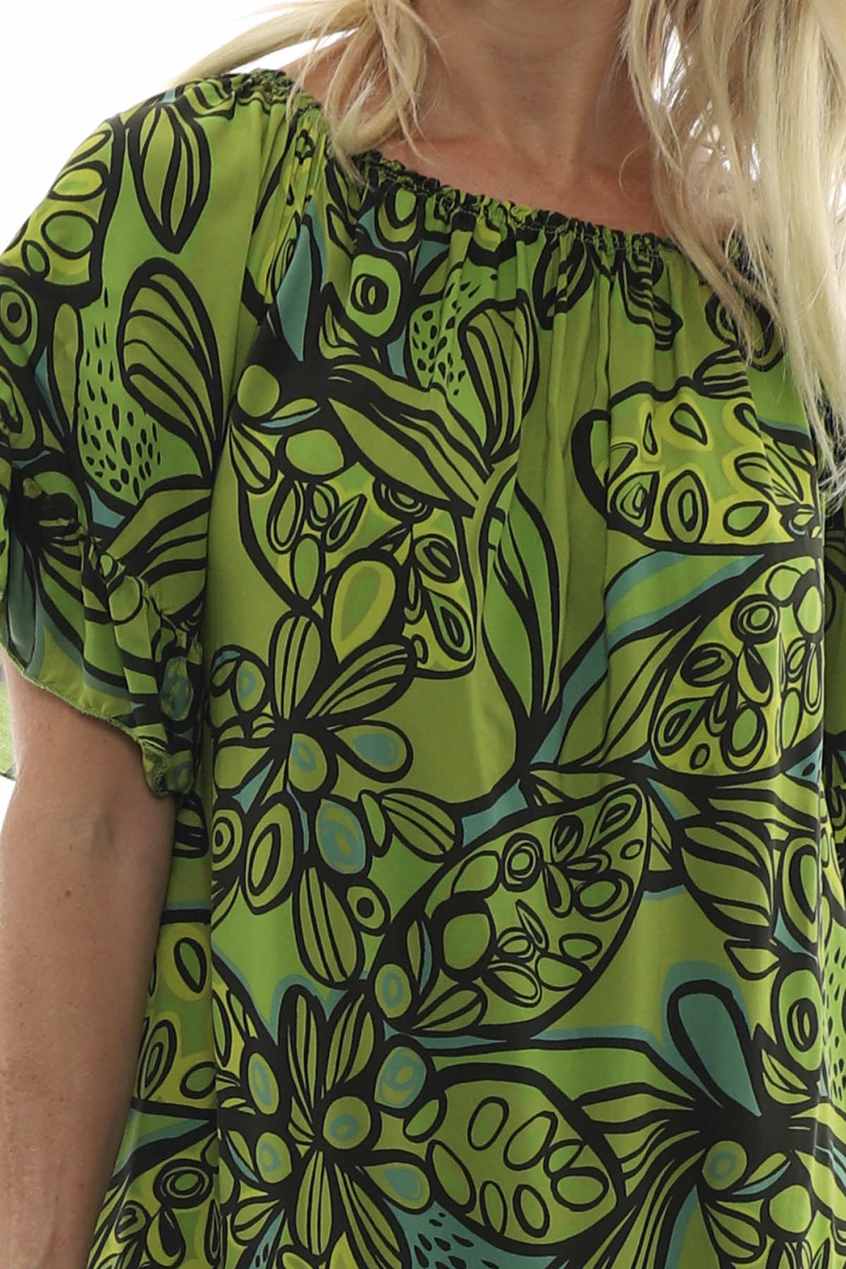 Chesca Print Tunic Lime