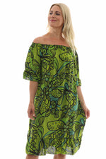 Chesca Print Tunic Lime Lime - Chesca Print Tunic Lime