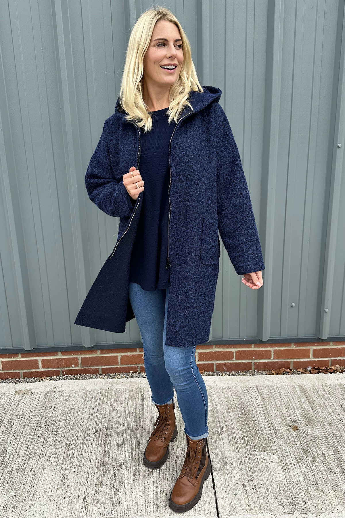 Clara Coat Navy