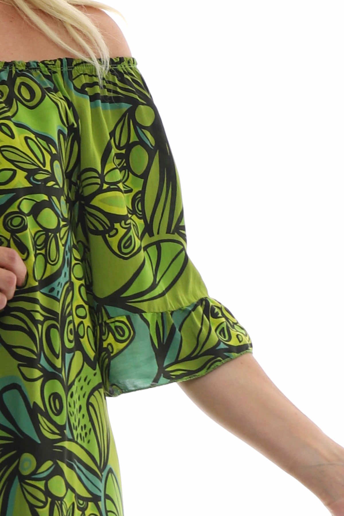 Chesca Print Tunic Lime