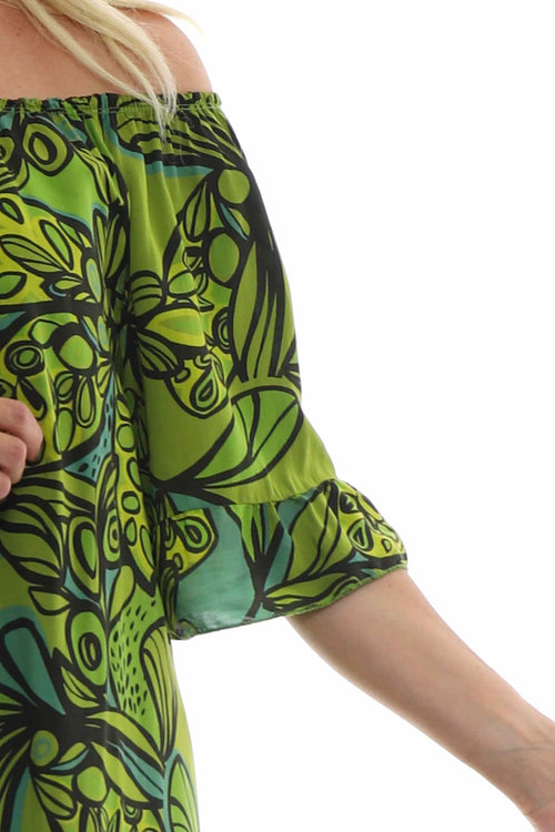 Chesca Print Tunic Lime - Image 7