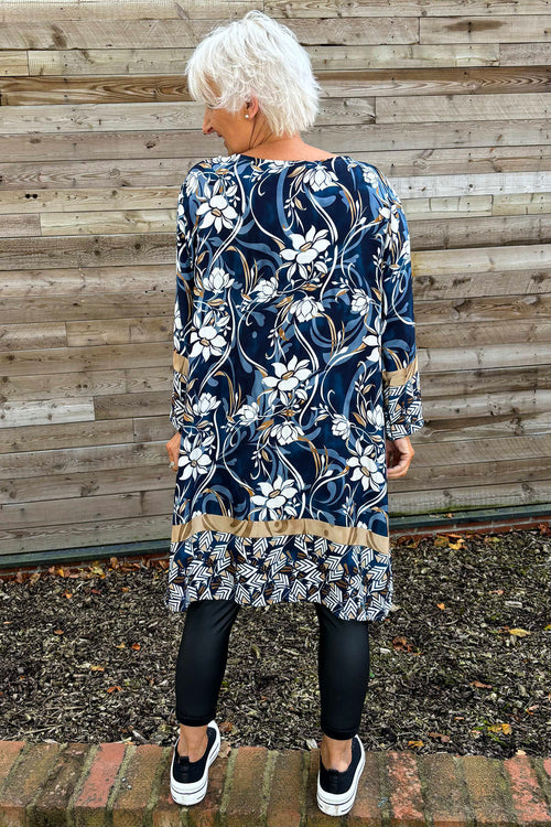 Maisy Floral Tunic Navy - Image 4