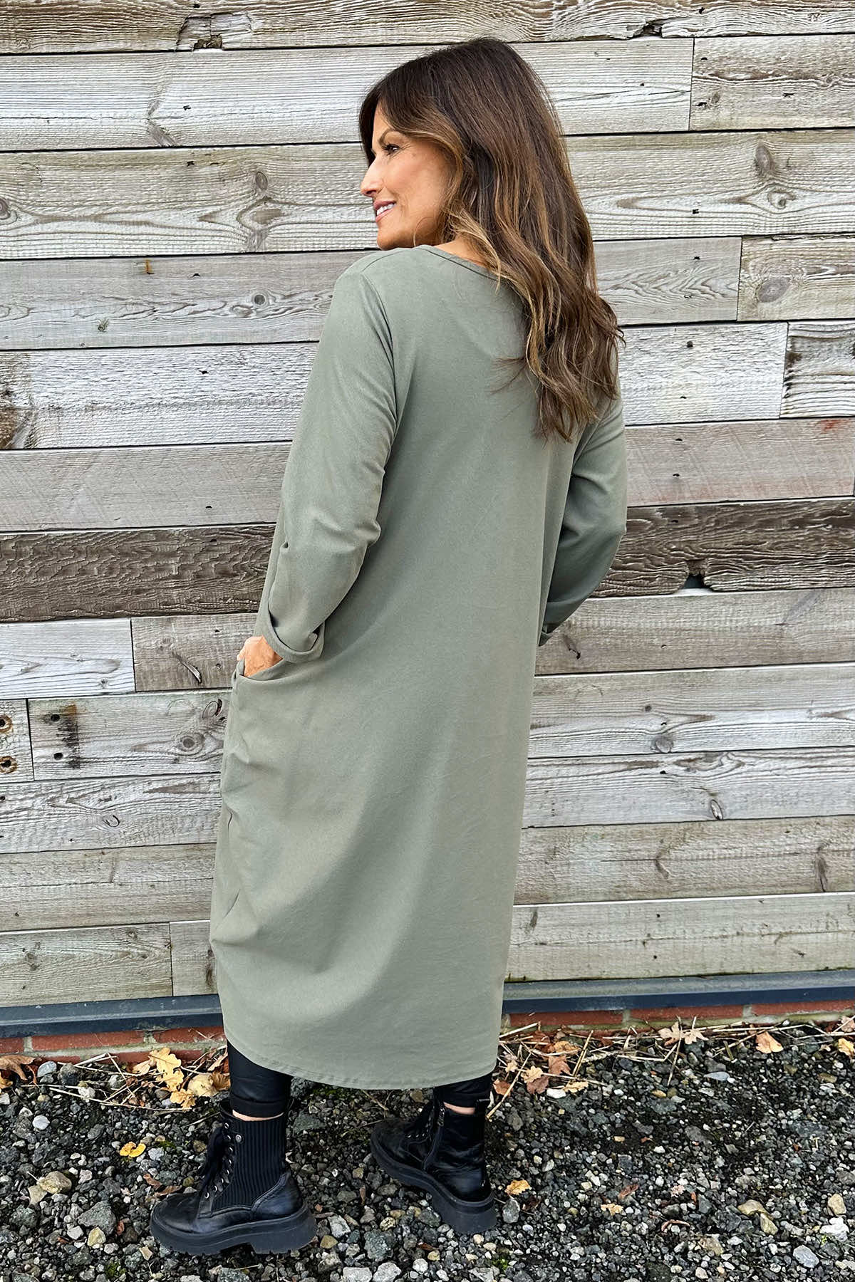 Alina Cotton Dress Khaki