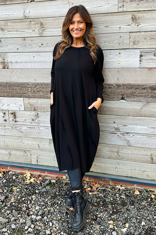 Alina Cotton Dress Black