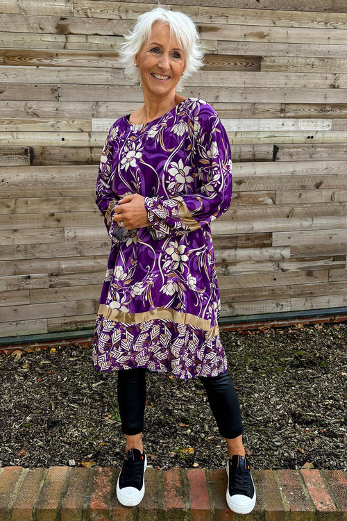 Maisy Floral Tunic Purple - Image 3