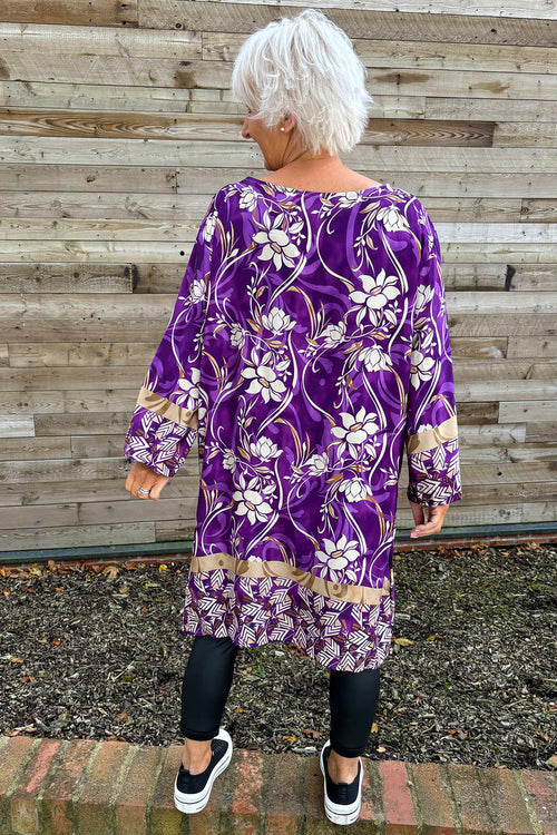 Maisy Floral Tunic Purple - Image 4