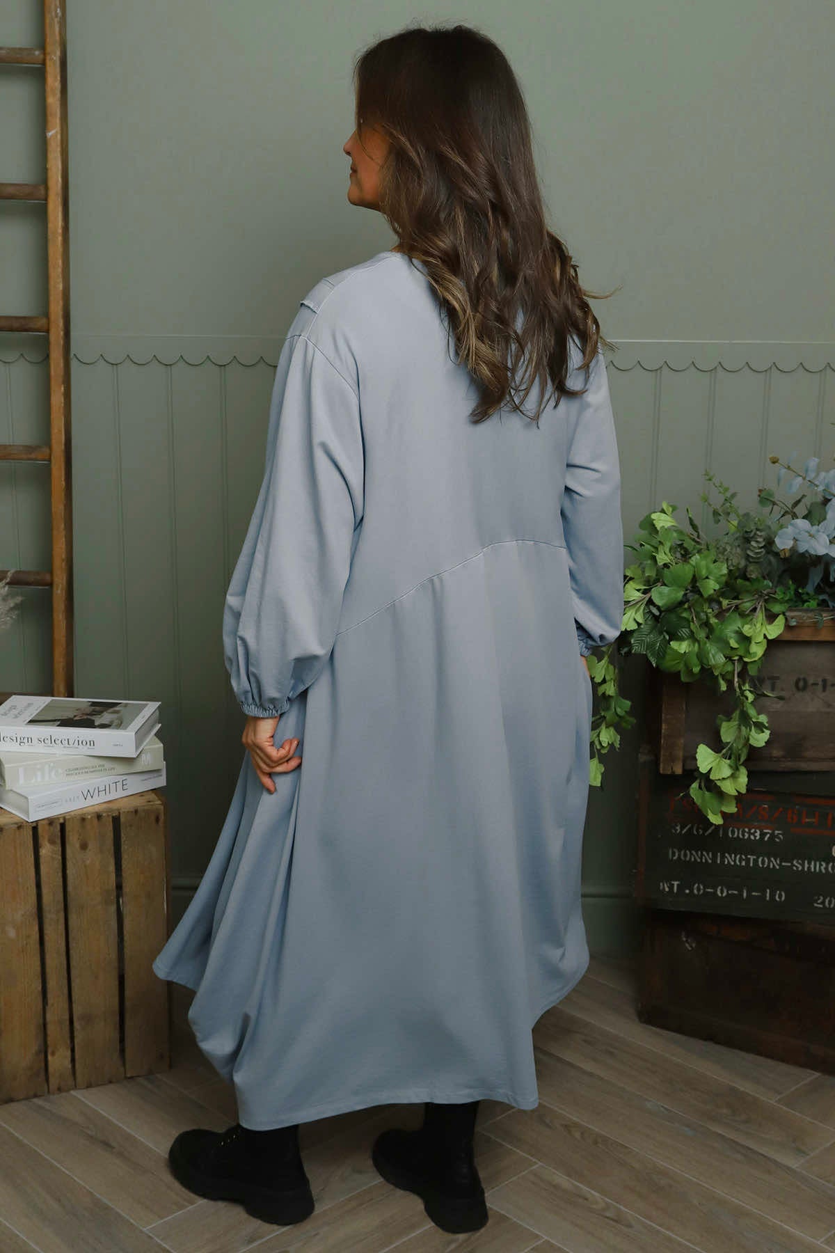 Netta Cotton Dress Light Blue
