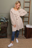 Sophronia Gingham Cotton Tunic Camel