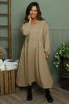 Netta Cotton Dress Stone