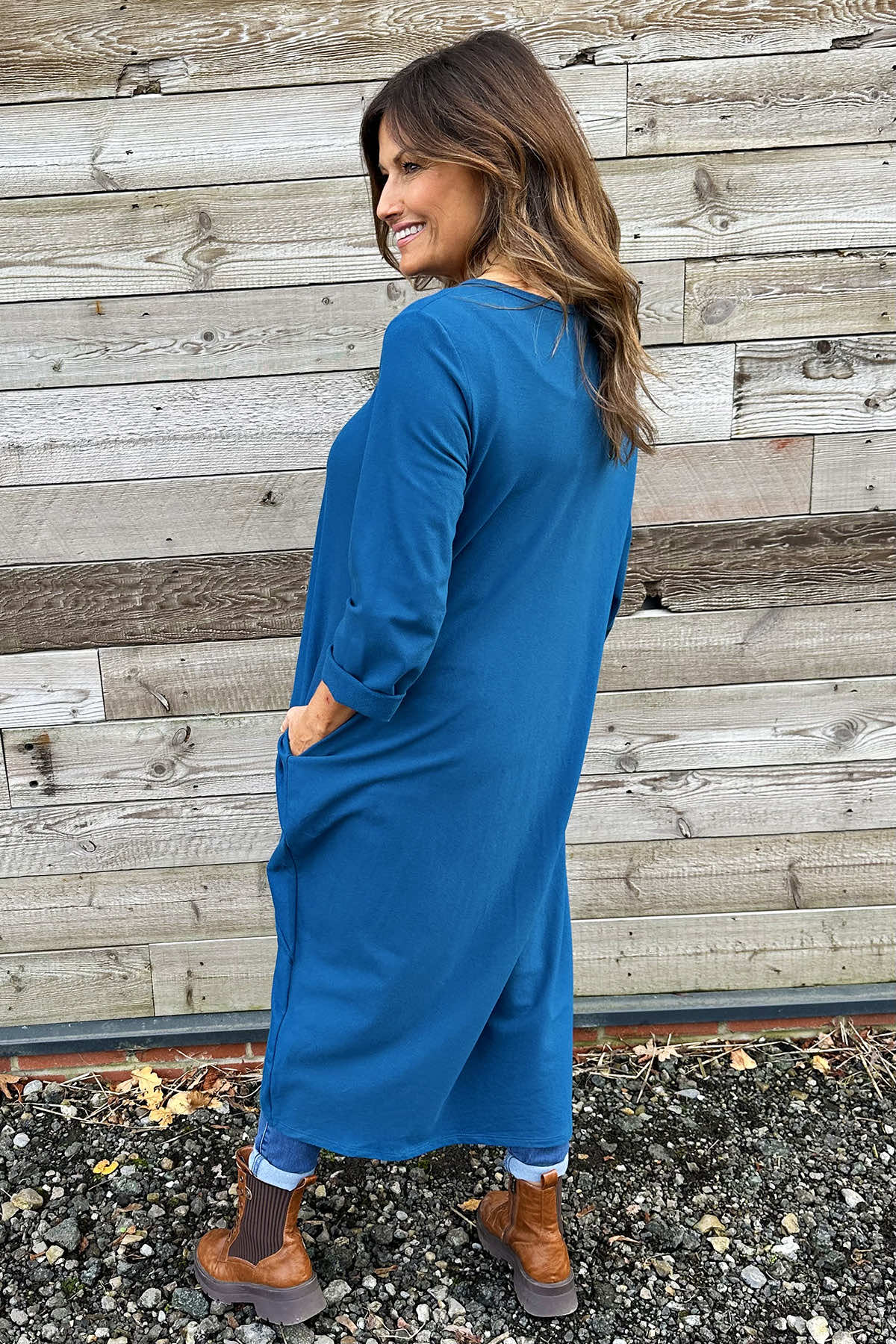 Alina Cotton Dress Blue