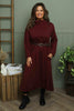 Eudora Belted Dress Wine