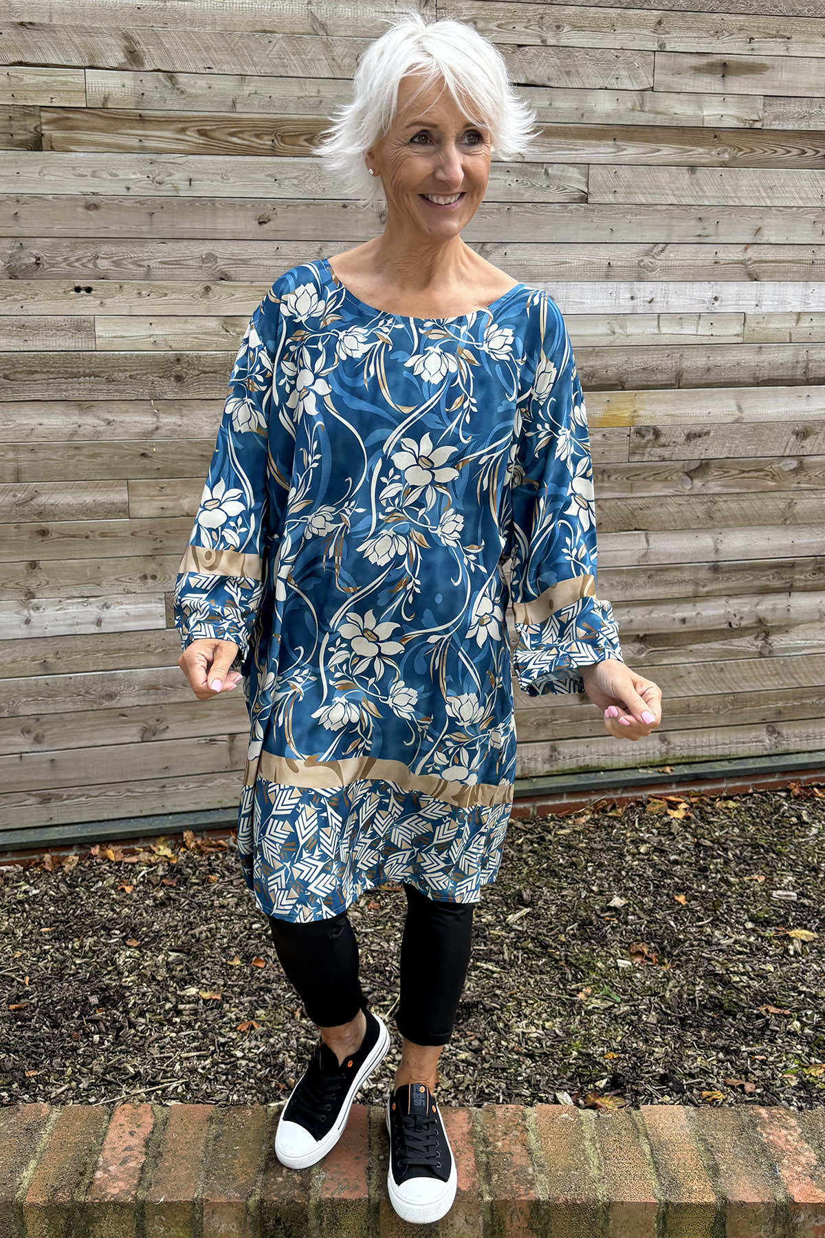 Maisy Floral Tunic Blue