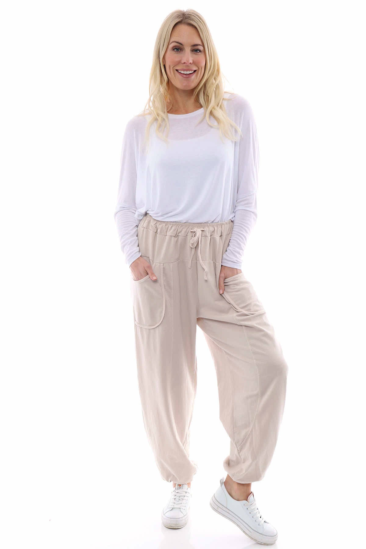 White cotton clearance trousers ladies uk