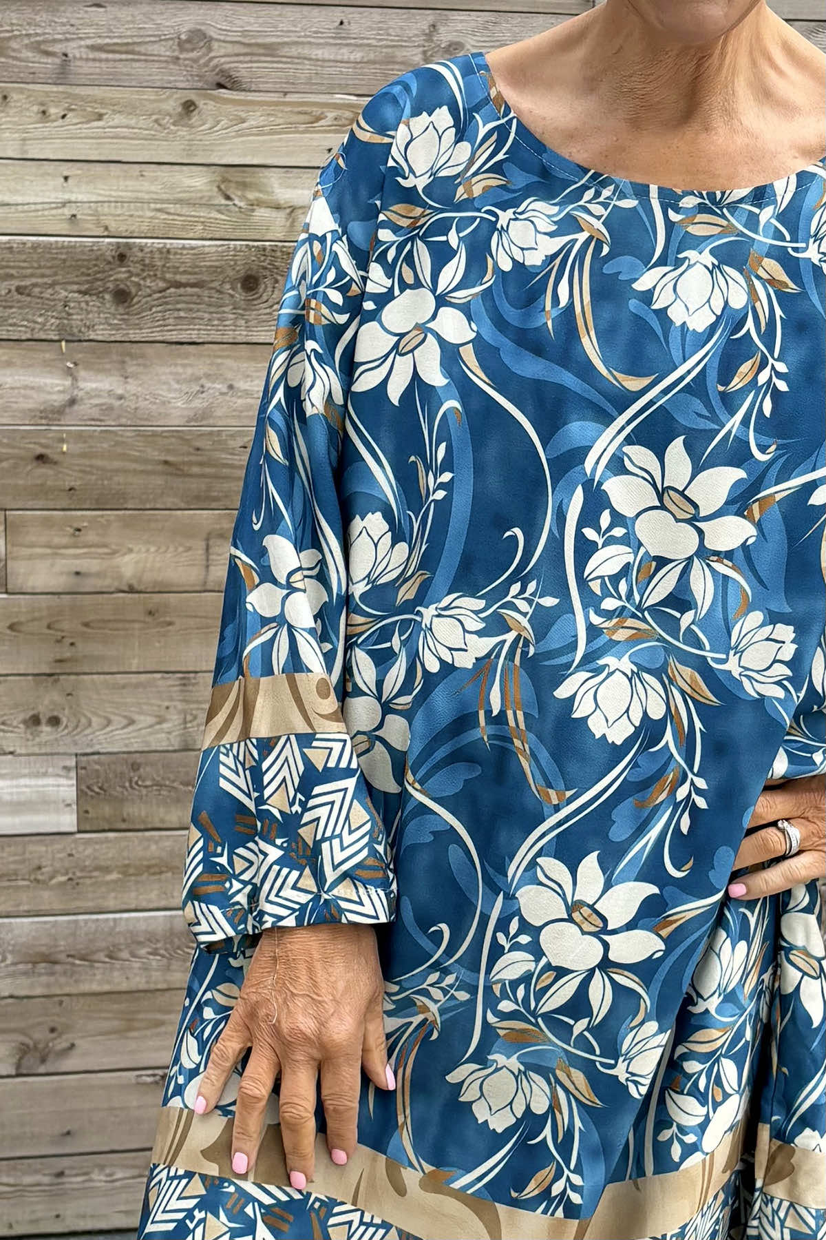 Maisy Floral Tunic Blue