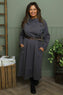 Eudora Belted Dress Mid Grey