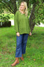 Louise Cord Patch Cotton Top Olive