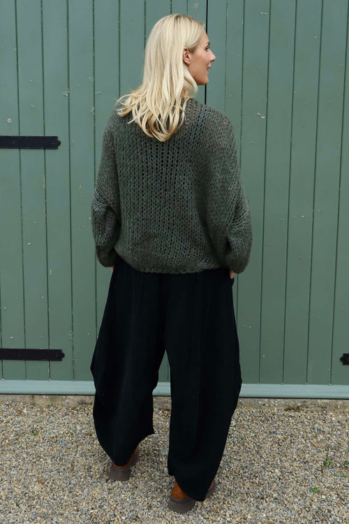 Babette Needlecord Trousers Black - Image 4