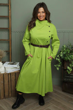 Eudora Belted Dress Green Green - Eudora Belted Dress Green