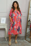 Penny Print Linen Dress Coral